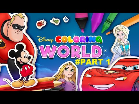 Disney Coloring World Android Gameplay Part 1 - YouTube