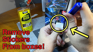 How to remove stickers from cardboard box