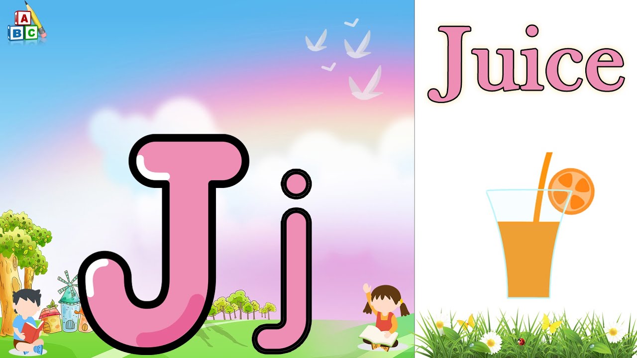 #letter J capital and j small for kids || J j سلسلة تعلم حروف اللغة ...