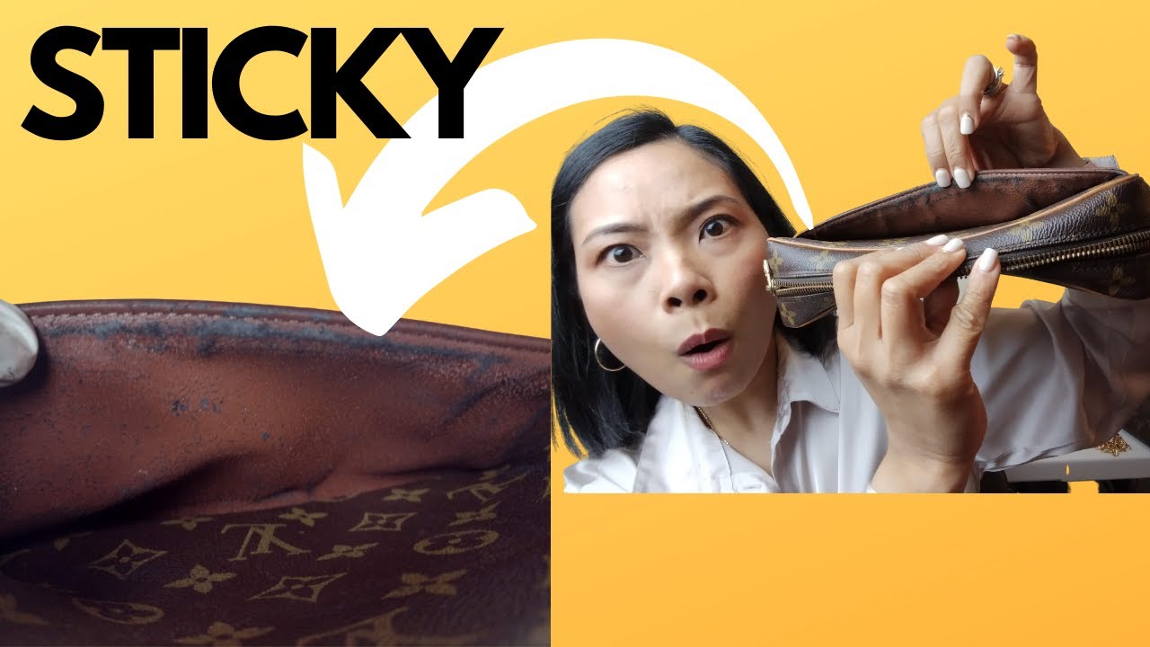 Not your avarage) How to clean your Louis Vuitton bag 💕 How to get rid of  those sticky pockets!! 