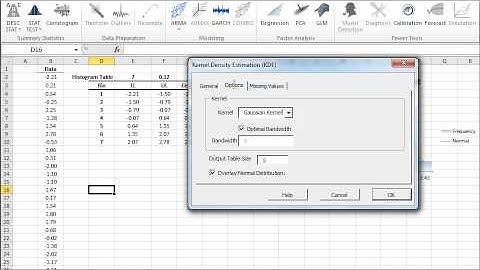 Kernel Density Estimation in Excel