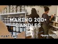 quiet studio vlog | making 200+ candles (part 2)