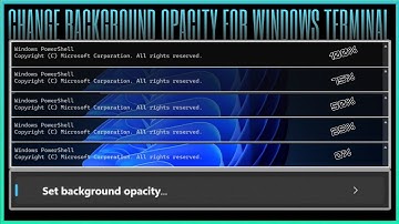 Change Opacity For Windows Terminal | Techtitive