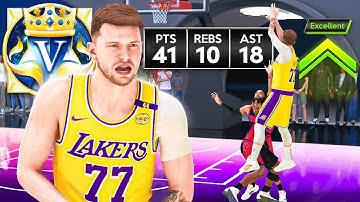 LEGEND LUKA DONCIC BUILD is UNGUARDABLE in RANDOM REC on NBA 2K25