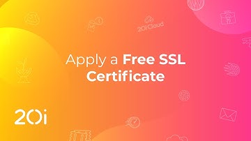Secure your website with a free SSL certificate via My20i