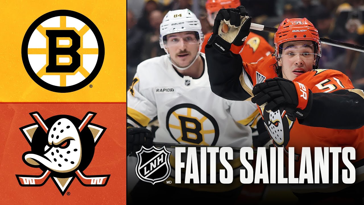 Bruins vs Ducks 19/11/25 | Faits saillants