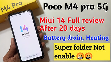 Poco M4 pro 5G miui 14 full review after 20 days Battery drain, super folder not enable 🤬🤬
