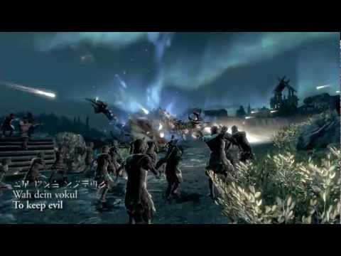 The Dragonborn Comes / Sons of Skyrim by Malukah (Dovah & English Lyrics + In-Game Cinematics)