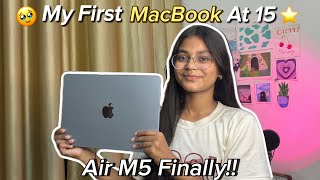 I Bought My FIRST MacBook Air M5 at 15! 😭💗 | Unboxing, Setup & Price Reveal 💸