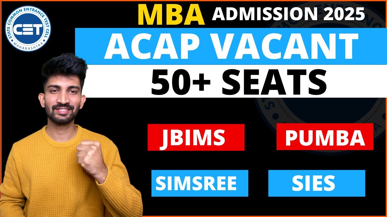 MBA Vacant Seats Update 2025 | 50+ Seats Vacant in Top MBA Colleges 2025