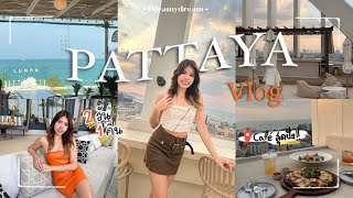 Pattaya Vlog🏝️เที่ยวพัทยากับPeanut Butter💖 ไป rooftop🍹เก็บคาเฟ่สุดฮิต วิวทะเล! Dreamydream