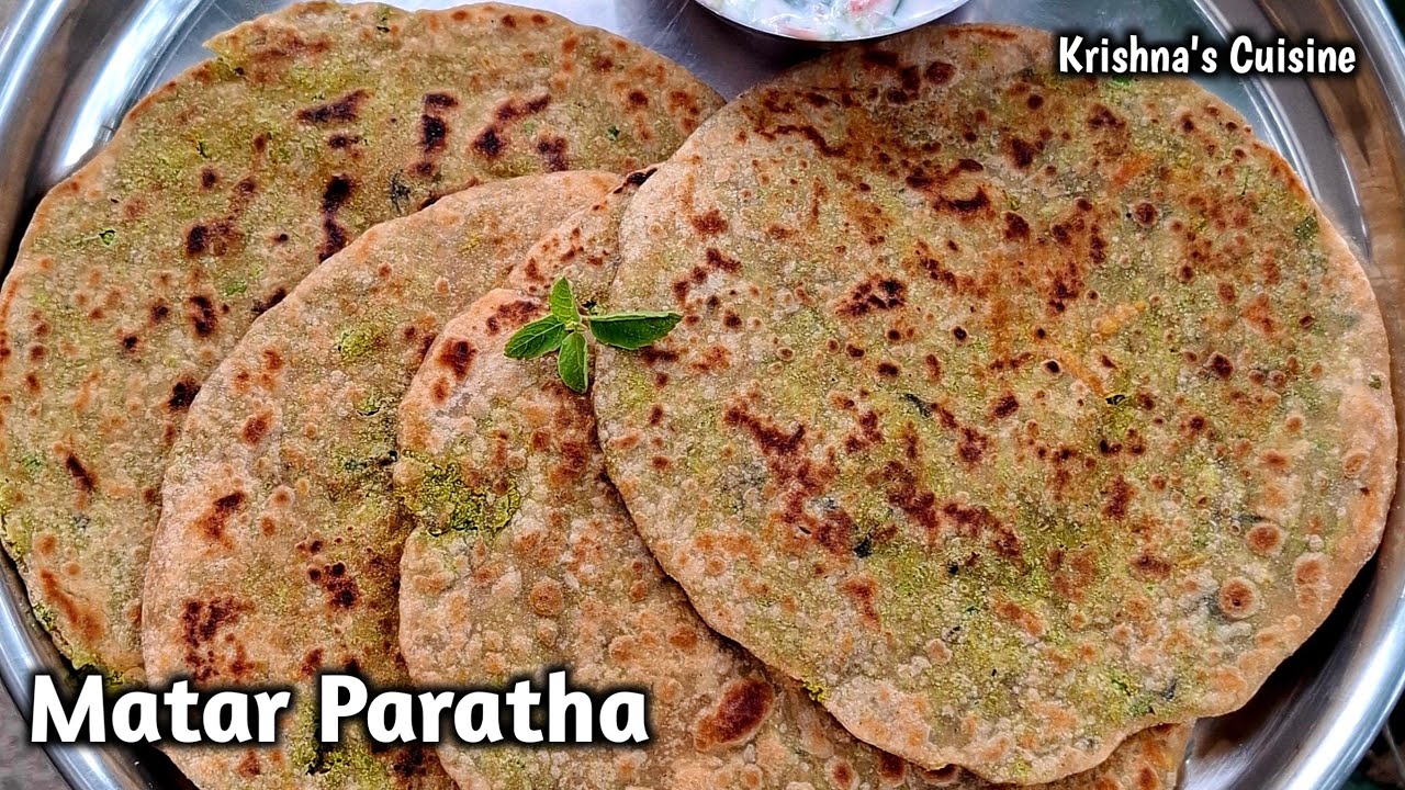 Рецепт параты с горошком || Парата с зеленым горошком || Рецепт завтрака || Кухня Кришны 