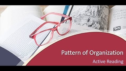 Pattern of organization in Reading