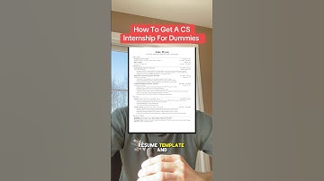 How To Get A CS Internship For Dummies 💻
