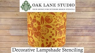 Floral Lampshade Stencil Tutorial Diy I Like That Lamp Oak Lane Studio