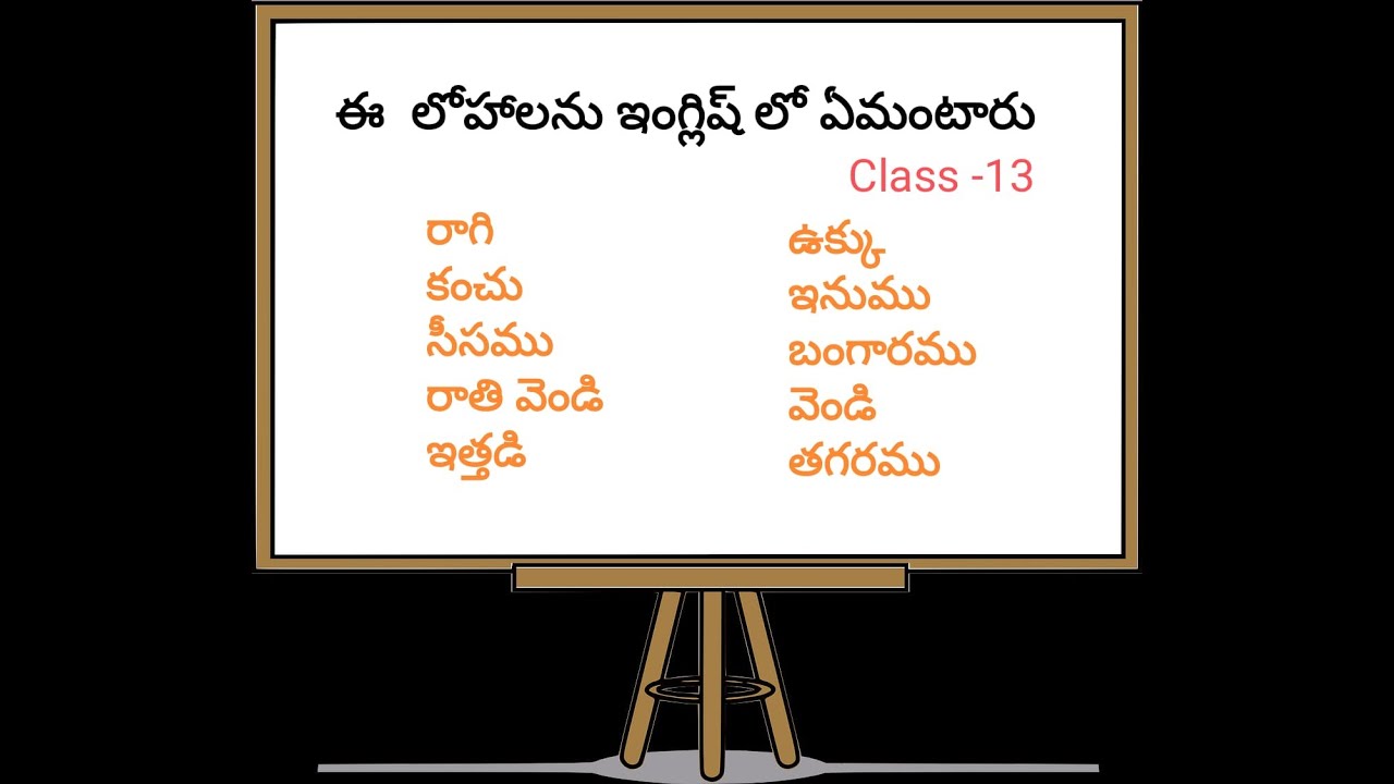 TELUGU WORDS IN ENGLISH WORDS ABOUT METALS YouTube