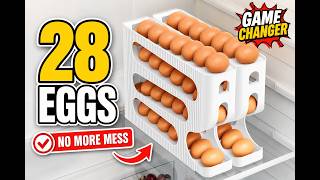 The Ultimate Fridge Restock! 🥚 Automatic Rolling Egg Dispenser Review