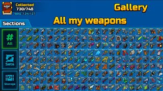 Pixel Gun 3D  All my 730 Weapons Inventory Showcase