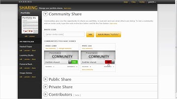 Foliotek Presentation - Sharing a Portfolio