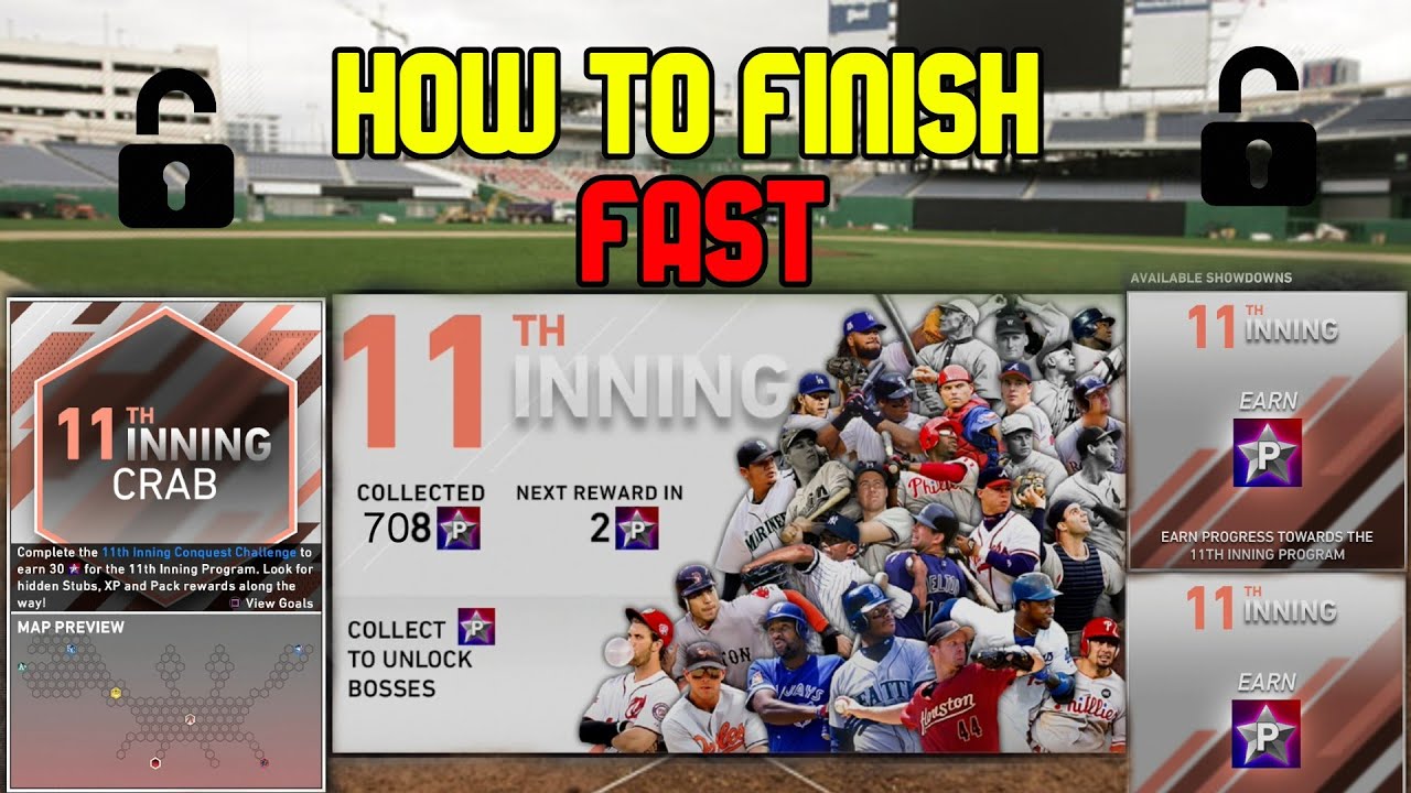 HOW TO FINISH 11TH INNING PROGRAM FAST!!MLB The Show 20 Diamond Dynasty