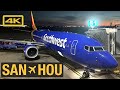 Southwest airlines boeing 737 max 8 san diego international airport san to houston hobby hou 4k