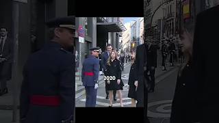 infanta Sofia and leonor's smile after receiving salute