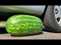 Crushing Crunchy &amp; Soft Things by Car! EXPERIMENT  Car vs BIG WATERMELON, Coca Cola, Fanta Balloon