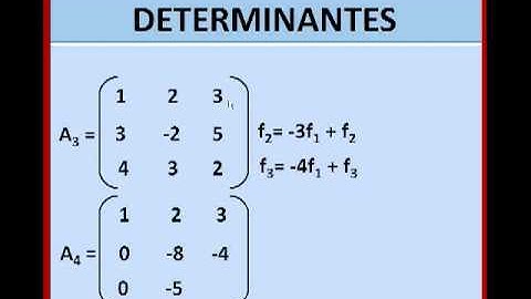 Ejercicio de Determinantes por eliminación de GAUSS