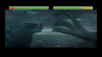Godzilla vs King Ghidorah...with healthbars (Part 1)
