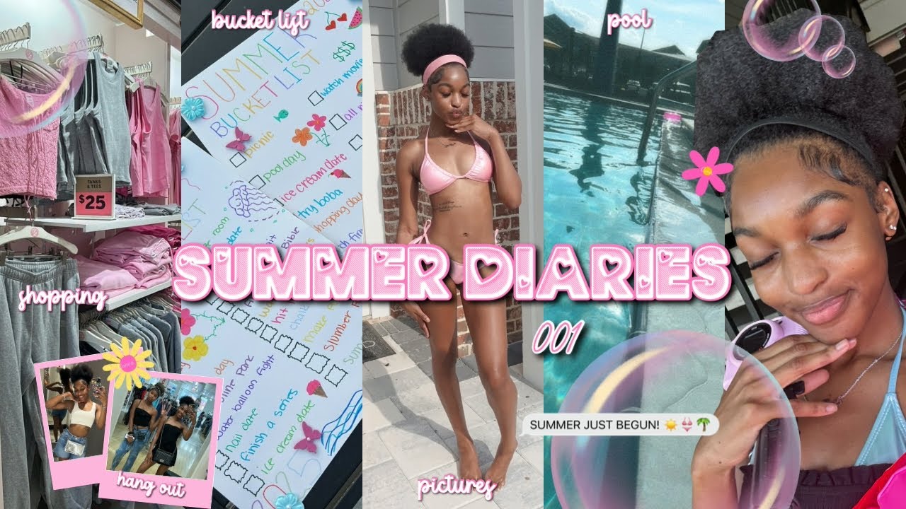 SUMMER DIARIES 001 🫧🌸| shopping, summer buket list, pool, target, + more!
