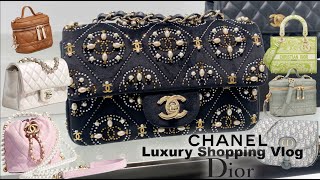 CHANEL + DIOR LUXURY SHOPPING VLOG  Flagship Store Tour → CHANEL 21A COLLECTION