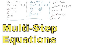 10 - Solving Multi-Step Equations, Part 1