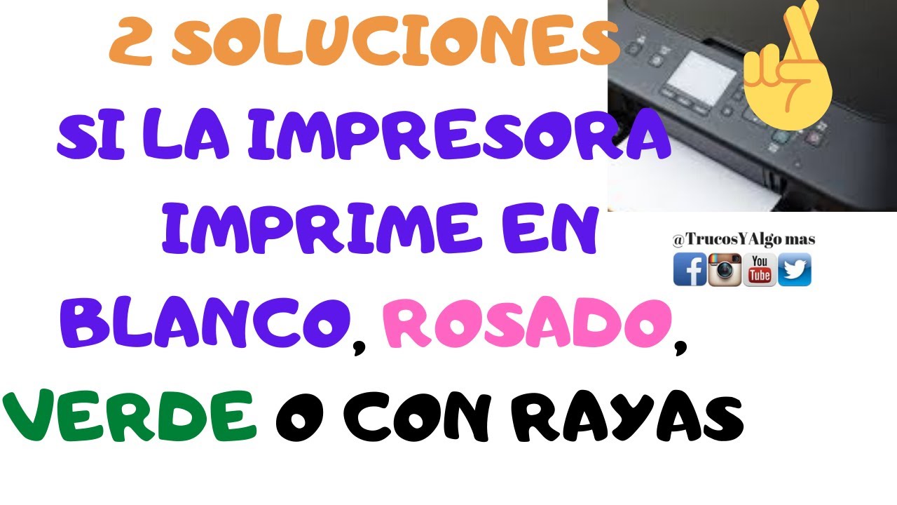 🖨Mi impresora imprime en blanco✔️(SOLUCIÓN 2022)mi impresora imprime con  rayas/EPSON NO IMPRIME - YouTube