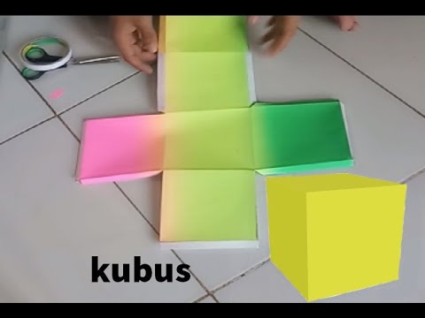 Cara Termudah Membuat Kubus Untuk 4Nak Tk Dan Sd - Youtube