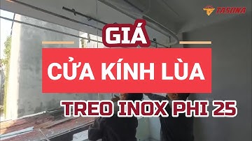 Giá Cửa Kính Mở Lùa Treo Inox Phi 25 | 0968720135