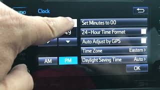 How to set the clock on a 2017 Toyota Tacoma TRD