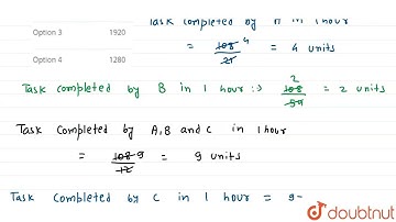 Working alone A can do the task in 27 hours and B can do it in 54 hours. Find C\