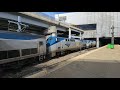 TRIPLE HEADER Amtrak Lakeshore Limited Departs Boston South Station, with a mini horn salute!