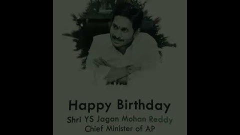 Happy Birthday YSJagan #ysjagan #happybirthdayjagan #ysr