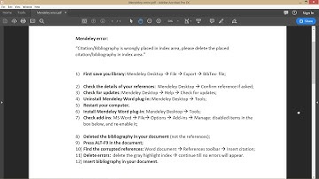 Mendeley: Citation/Bibliography is wrongly placed in index area