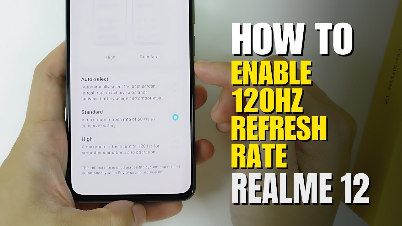 Real Me Rate How to Enable 120Hz Refresh Rate On Realme 12 4G - YouTube