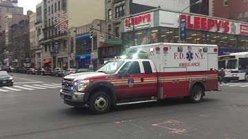 Three NYC EMS Ambulances Responding To Different Calls At The Exact Time Thru The Same Intersection
