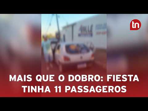 Fiesta com 11 passageiros é parado por agentes de trânsito no Paraná