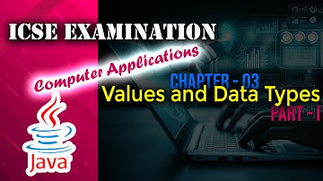 ICSE Computer Applications | Chapter 3 Part 1 | Values and Data Types Explained