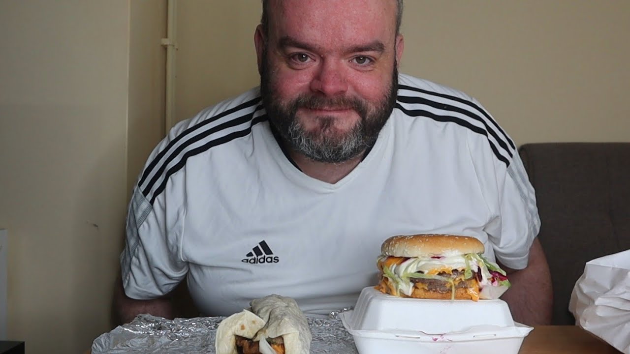 kebab wrap and 3/4 pounder burger