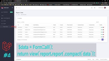 Laravel fill DB data table from form in view blade