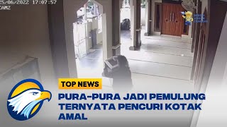 Berpura-pura Jadi Pemulung, Pencuri Kotak Amal di Masjid Bekasi Terekam CCTV