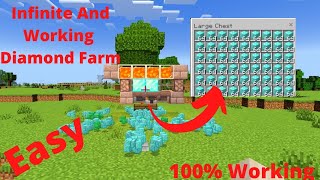 WORKING 1.19/1.20 EASY DIAMOND FARM TUTORIAL in Minecraft Bedrock (MCPE/Xbox/PS4/Switch/Windows10)