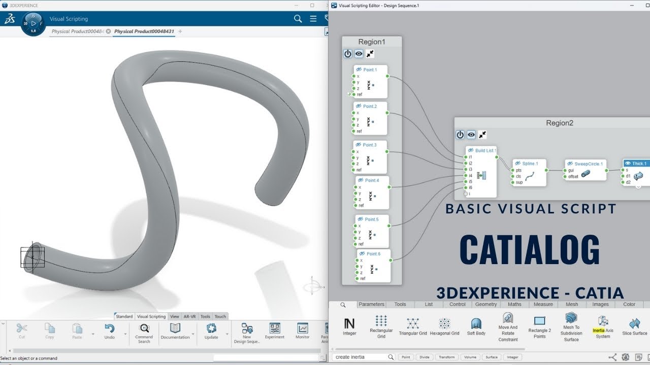 3Dexperience CATIA - Visual Script - CATIALOG - YouTube