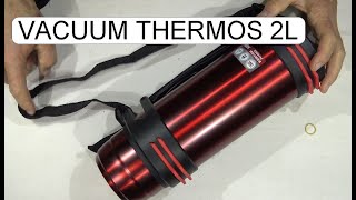 UNBOXING STAINLESS STEEL VACUUM THERMOS 2L